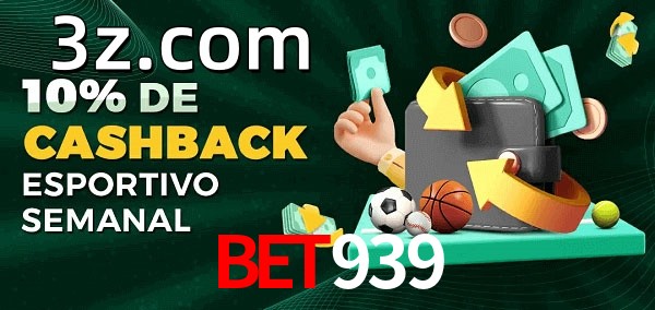 10% de bônus de cashback na bet939